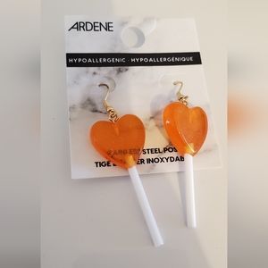 Heart Lolipop Candy Earings